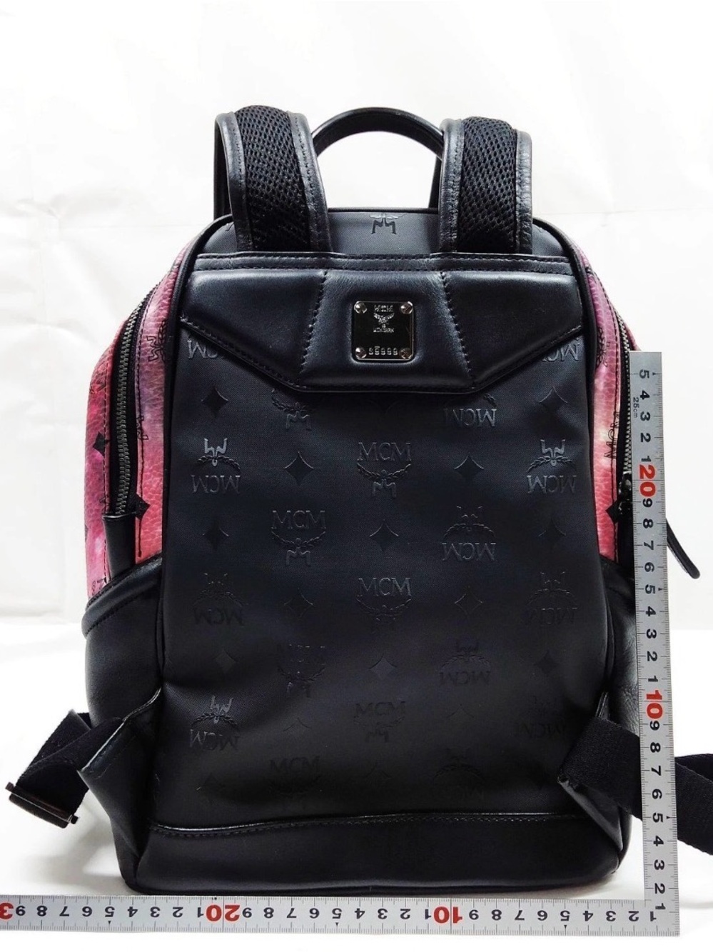MCM Pink & Purple Galaxy Monogram Leather Backpack - Picture 4 of 9